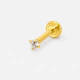 Classic Solitaire Labret 2 mm guldfarvet