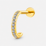 Crystal Curve Labret guldfarvet