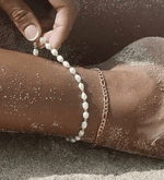 Figaro Link Ankelkæde 18K Guldbelagt - BY CARA