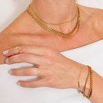 Flad Slange Armbånd 18K Guldbelagt 2 mm - BY CARA