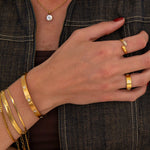 Fleur Bangle 18K Guldbelagt 6 mm - BY CARA