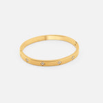 Fleur Bangle 18K Guldbelagt 6 mm - BY CARA