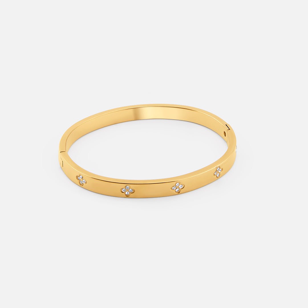 Fleur Bangle 18K Guldbelagt 6 mm - BY CARA