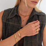 Fleur Bangle 18K Guldbelagt 6 mm - BY CARA