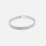 Fleur Bangle Sølvfarvet 6 mm