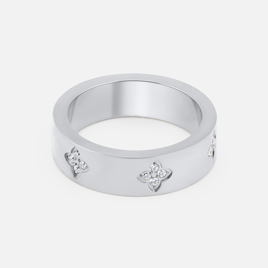 Fleur Ring Sølvfarvet - BY CARA