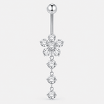 Florielle Cascade navelpiercing zilverkleurig