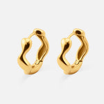 Fluid Glow Hoops 18K Guldbelagt - BY CARA