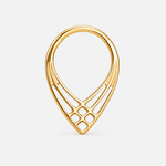 Geometric Drop Clicker Ring guldfarvet 8 mm - BY CARA
