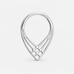 Geometric Drop Clicker-Ring silberfarben 8 mm
