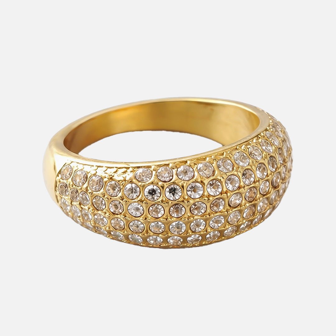 Glow Pavé Ring 18K Guldbelagt - BY CARA