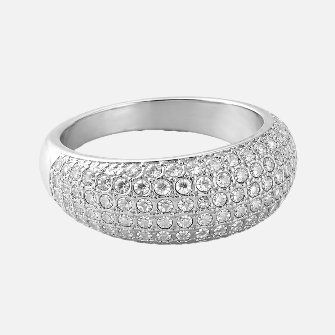 Glow Pavé Ring Sølvfarvet - BY CARA