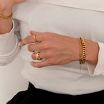 Golden Braid Ring 18K Guldbelagt - BY CARA