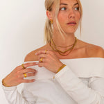 Golden Braid Ring 18K Guldbelagt - BY CARA