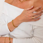Golden Earth Ring 18K Guldbelagt 2 mm - BY CARA