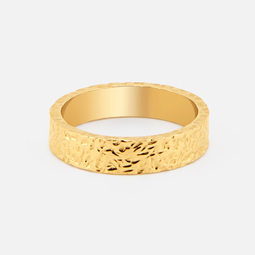 Golden Earth Ring 18K Guldbelagt 5 mm - BY CARA