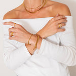 Golden Earth Ring 18K Guldbelagt 5 mm - BY CARA