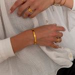 Golden Lava Crest Ring 18K Guldbelagt - BY CARA