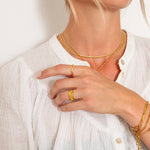 Golden Lava Crest Ring 18K Guldbelagt - BY CARA
