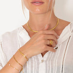 Golden Lava Crust Ring 18K Guldbelagt - BY CARA