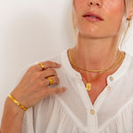 Golden Lava Terra Ring 18K Guldbelagt - BY CARA