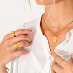 Golden Lava Terra Ring 18K Guldbelagt - BY CARA