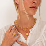 Golden Lava Terra Ring 18K Guldbelagt - BY CARA