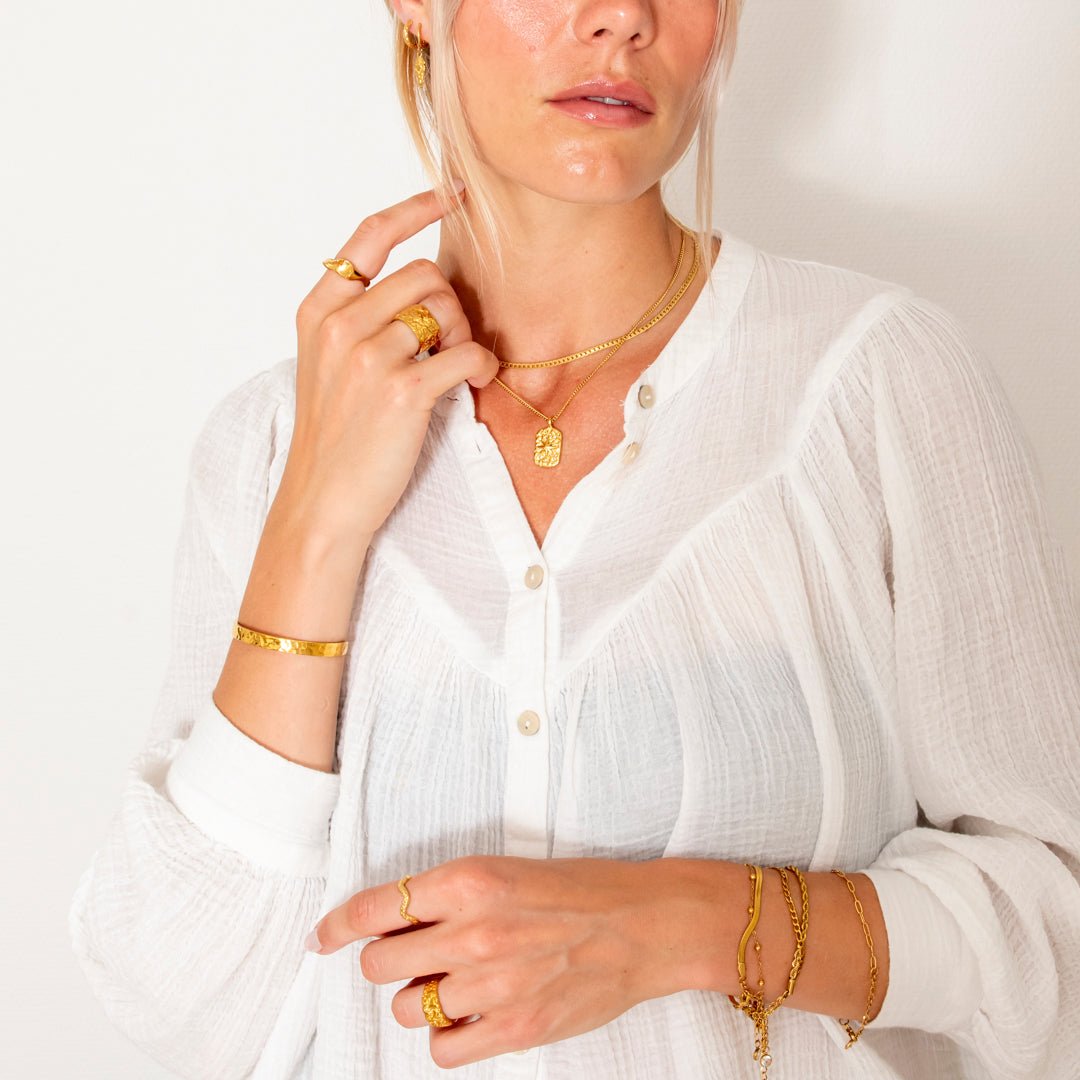 Golden Ripple Ring 18K Guldbelagt - BY CARA