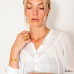 Golden Ripple Ring 18K Guldbelagt - BY CARA