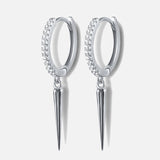 Golden Spike Hoops sølvfarvet 8 mm