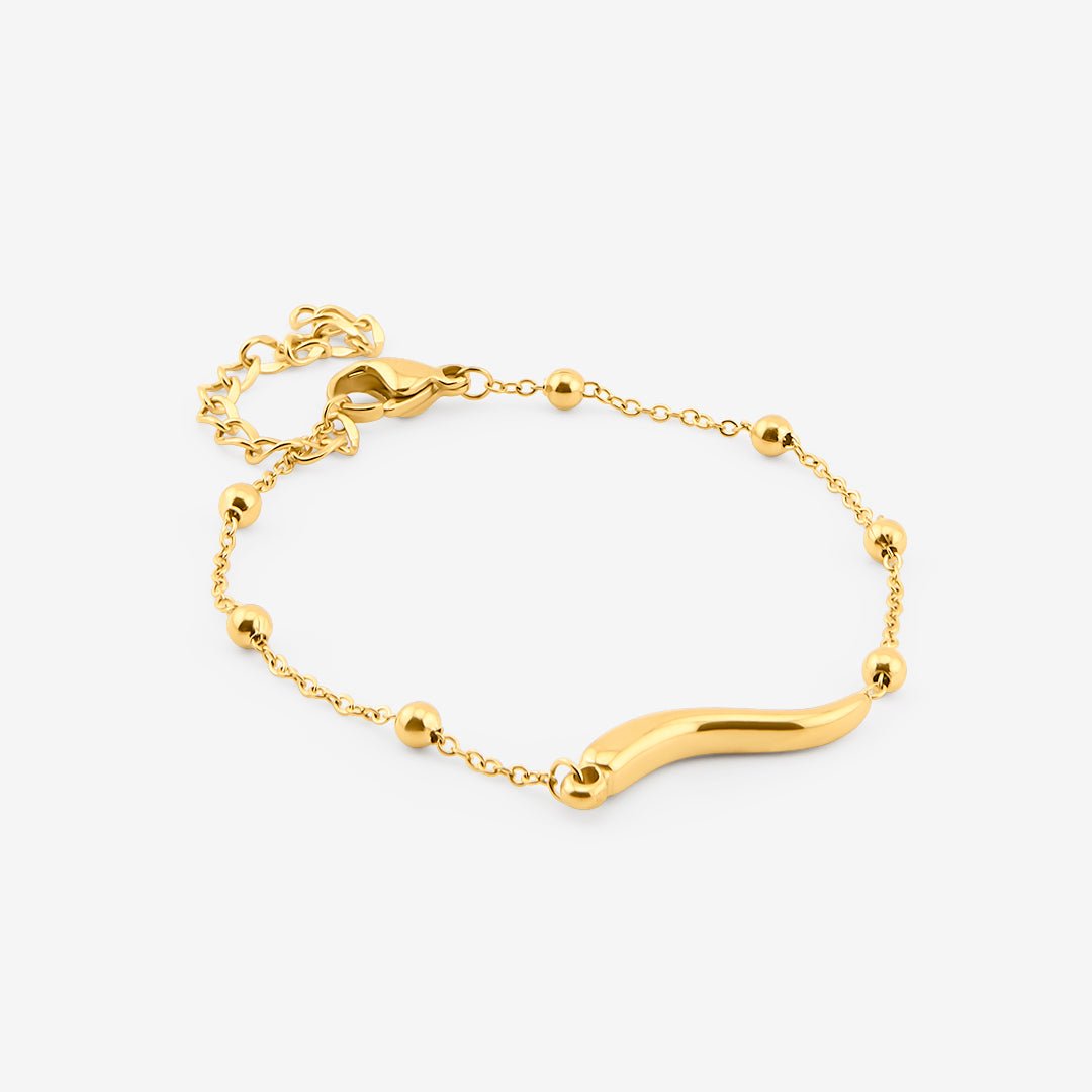 Golden Wave Armbånd 18K Guldbelagt - BY CARA