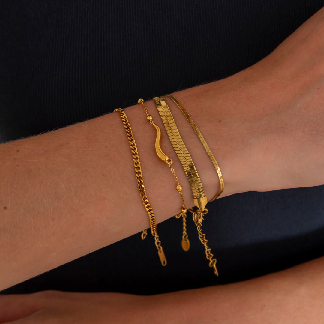 Golden Wave Armbånd 18K Guldbelagt - BY CARA