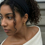 Hammered Heart Hoops 18K Guldbelagt - BY CARA
