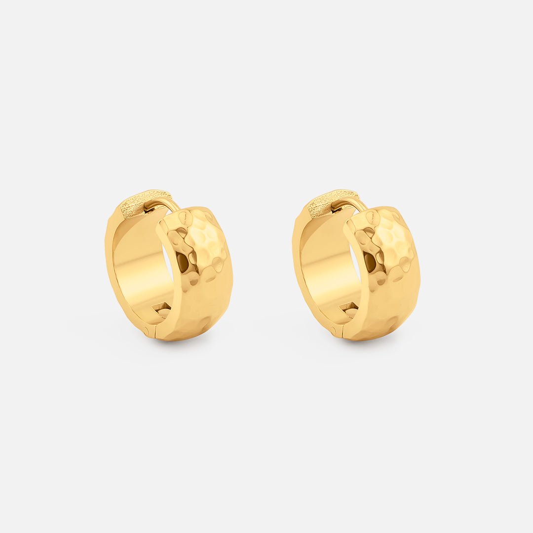 Hammered Hoops 18K Guldbelagt - BY CARA