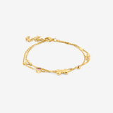 Heart Charm armband 18K verguld