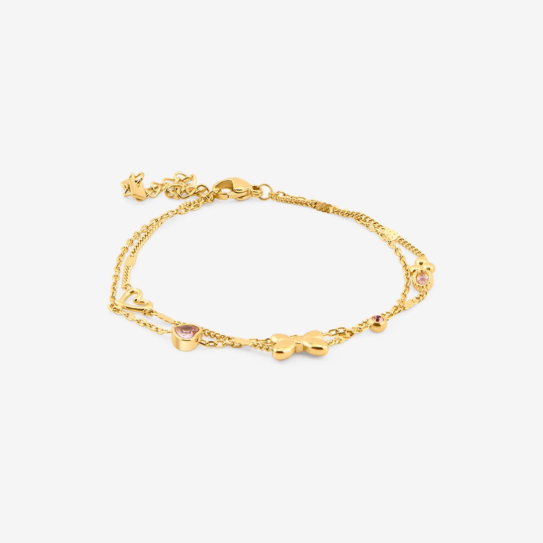 Heart Charm Armbånd 18K Guldbelagt - BY CARA