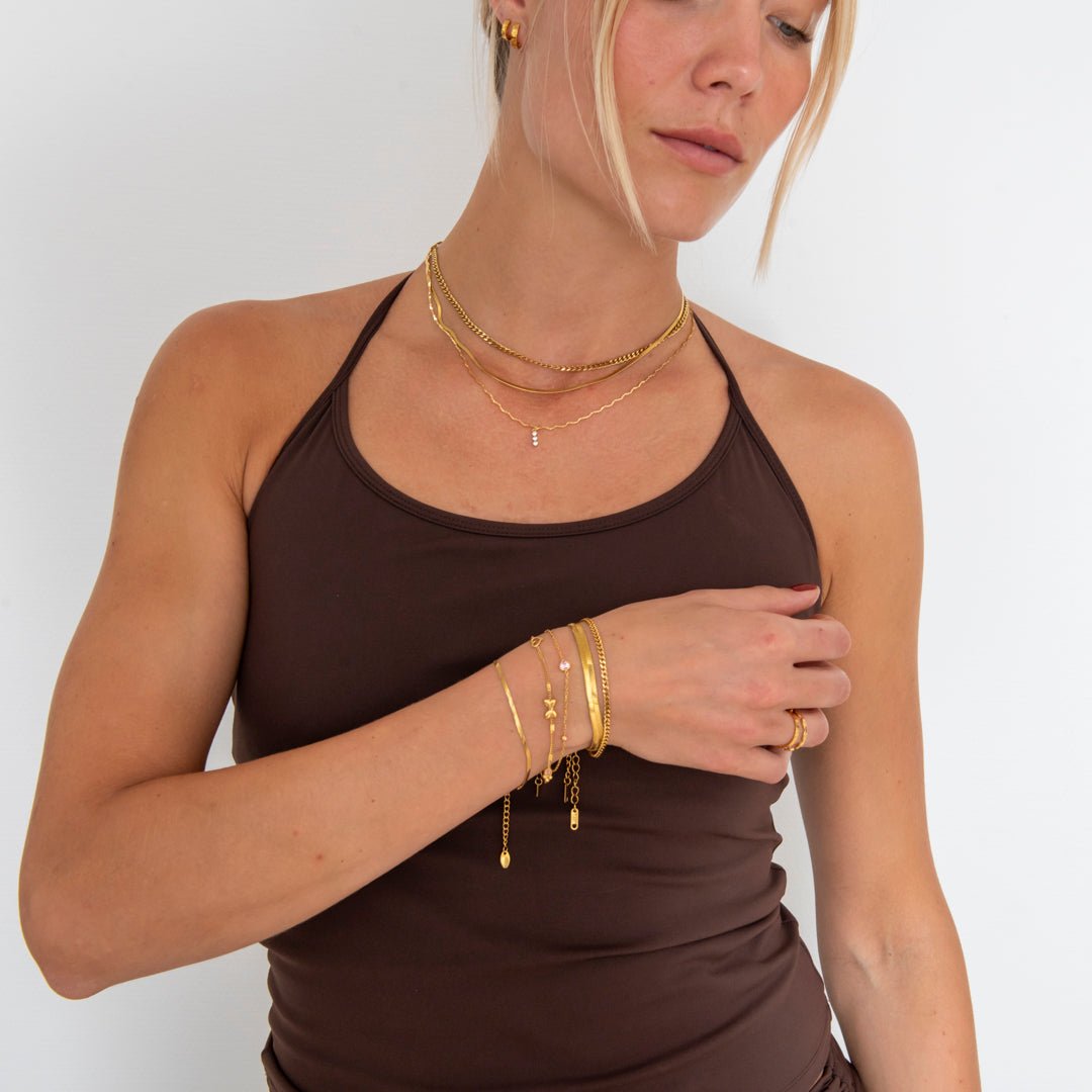 Heart Charm Armbånd 18K Guldbelagt - BY CARA