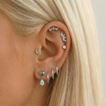 Heart Drop Labret sølvfarvet - BY CARA