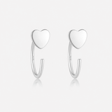 Heart Half Hoops 925 sølv 8,5 mm