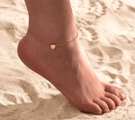 Heartbeat Ankelkæde 18K Guldbelagt - BY CARA