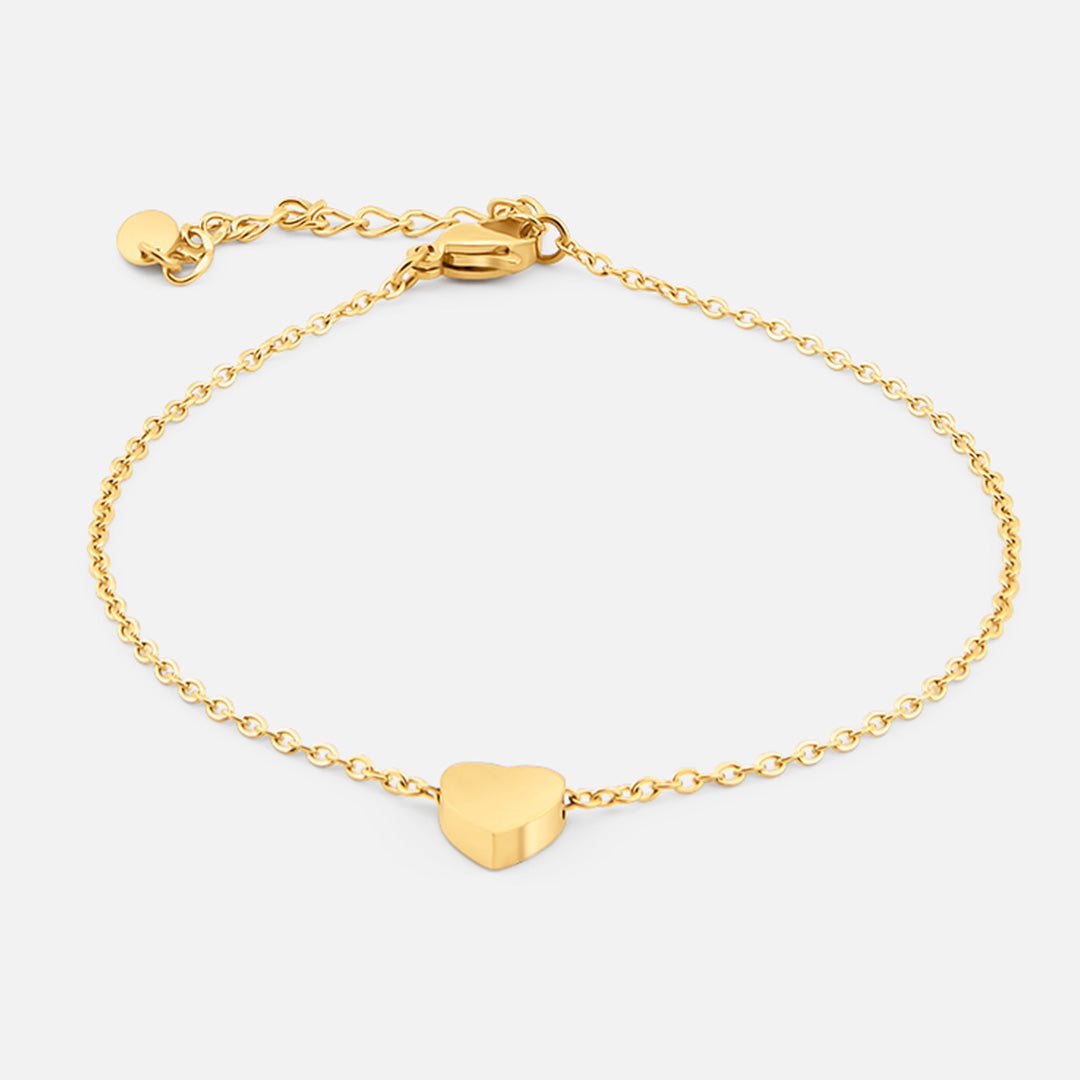 Heartbeat Ankelkæde 18K Guldbelagt - BY CARA