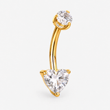 Amorette 5/8 mm Navlepiercing guldfarvet