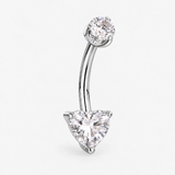 Amorette 5/8 mm Navlepiercing sølvfarvet