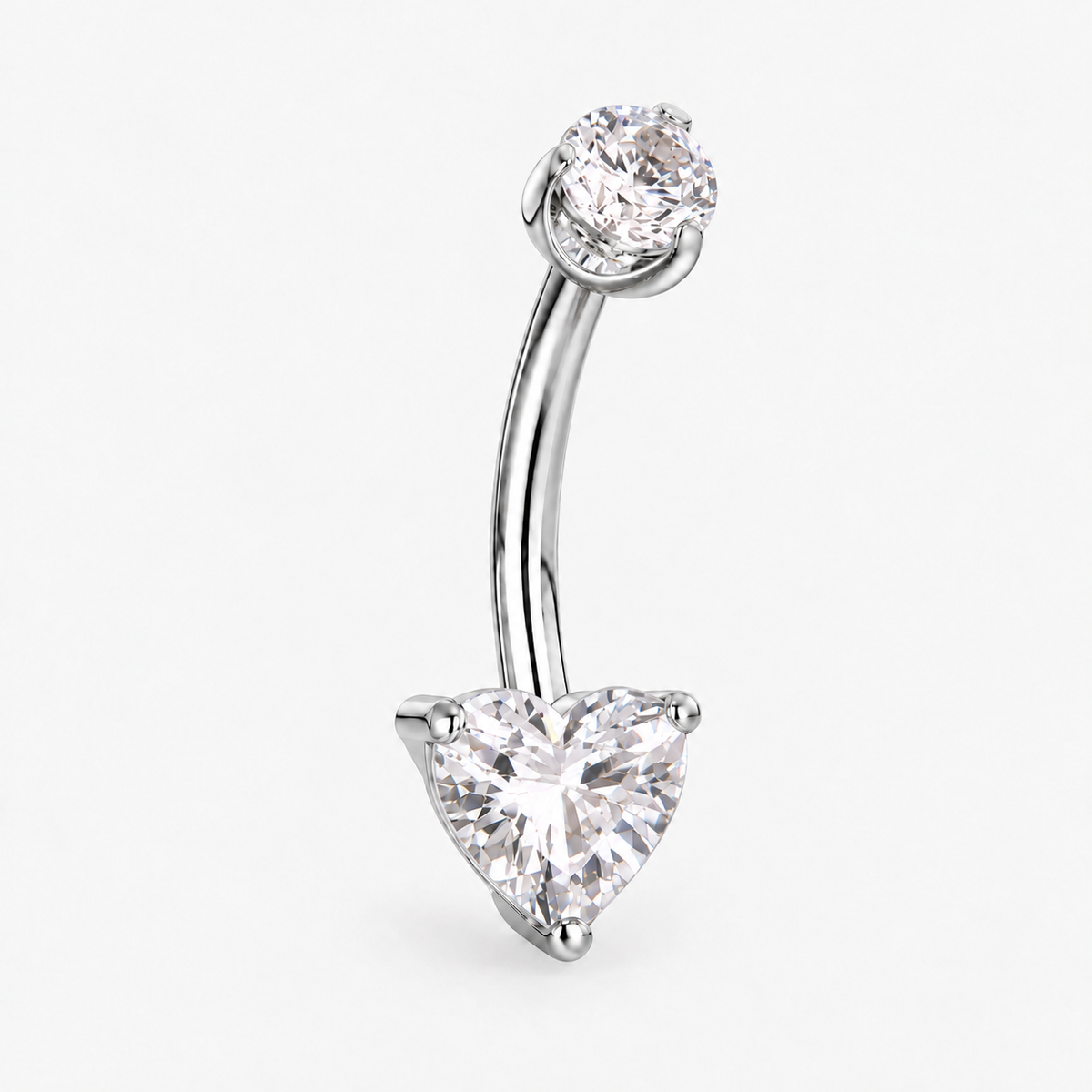Amorette 5/8 mm Navlepiercing sølvfarvet