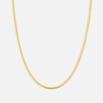 Herringbone Halskæde 18K Guldbelagt 3 mm - BY CARA