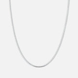 Herringbone Halskæde Sølvfarvet 3 mm