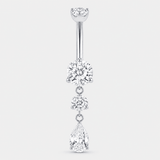 Isadora Drop Navlepiercing sølvfarvet
