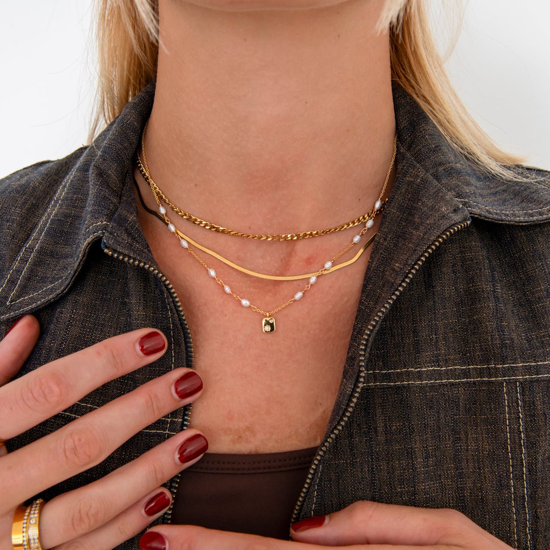 Isolana Pearl Halskæde 18K Guldbelagt - BY CARA