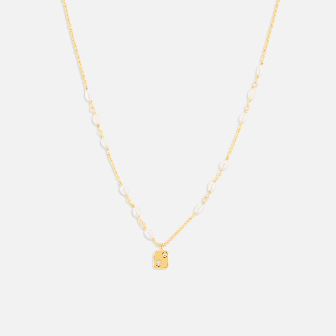 Isolana Pearl Halskæde 18K Guldbelagt - BY CARA