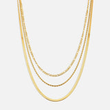Layer Luxe Halskæde 18K Guldbelagt 3-i-1